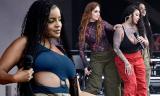 The Sugababes rock the Isle of Wight Festival in edgy streetwear