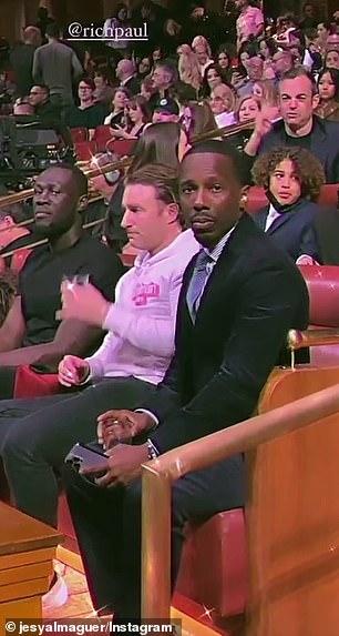 Support: The Someone Like You hitmaker, 34, also had the support of her boyfriend Rich Paul, 40, who looked dapper in a black suit as he sat in the audience and watched her perform
