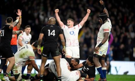 Will Stuart scores England’s third try to help rescue a remarkable draw against New Zealand