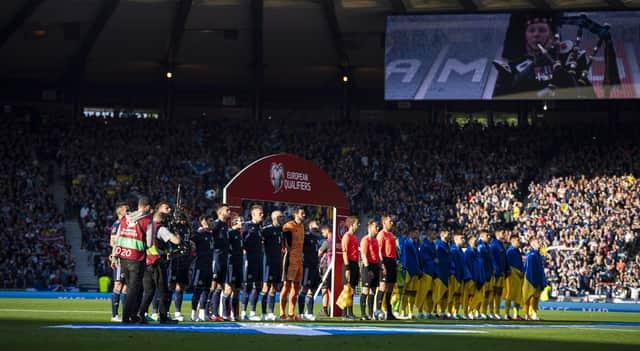 Scotland will take on Ukraine on Wednesday evening at Hampden Park. (Photo by Ross MacDonald / SNS Group)